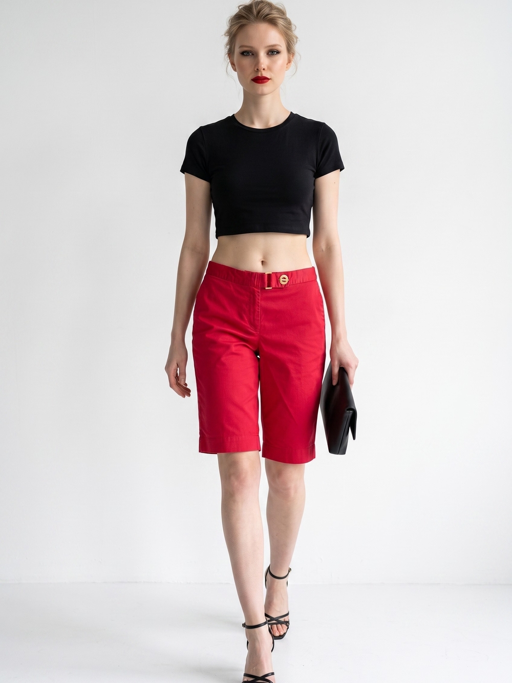 Chadwicks Bright Red Bermuda Shorts